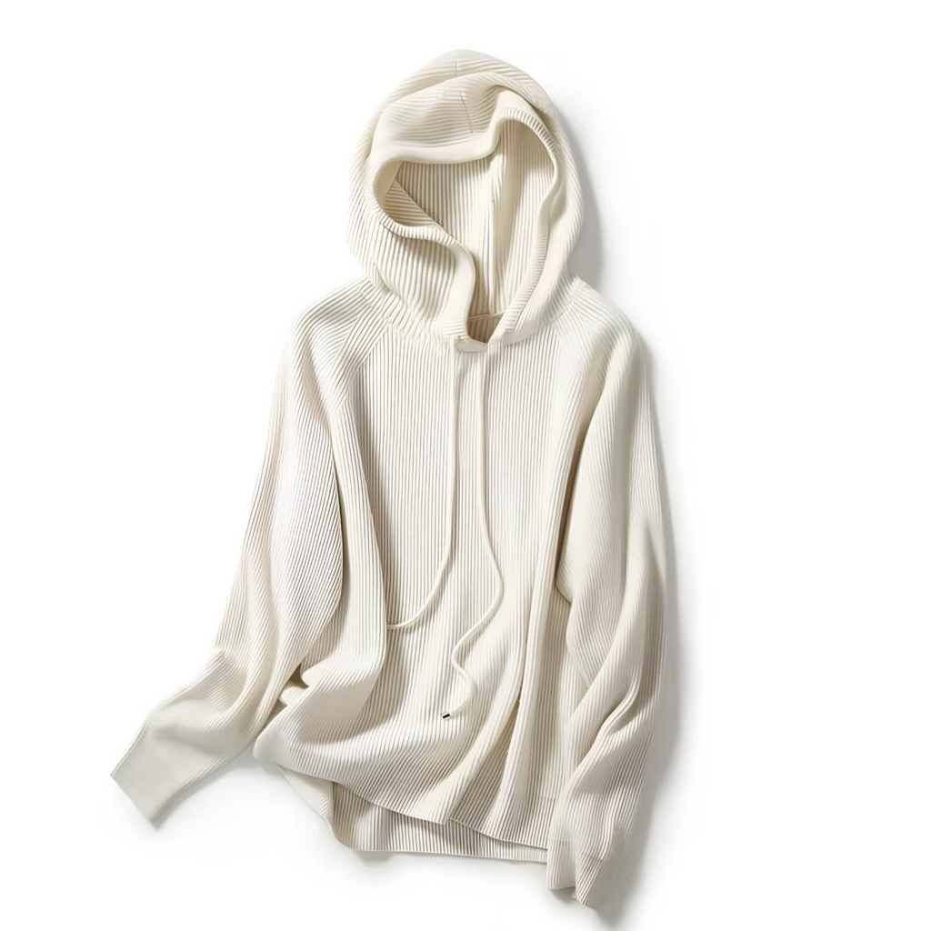 Dames Gebreide Hoodie – Trui met Capuchon, Casual Pullover voor Herfst en Winter