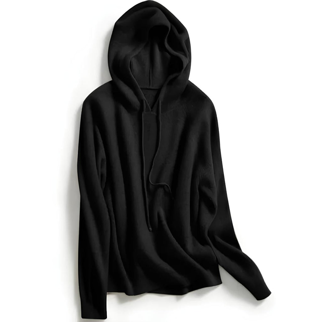 Dames Gebreide Hoodie – Trui met Capuchon, Casual Pullover voor Herfst en Winter