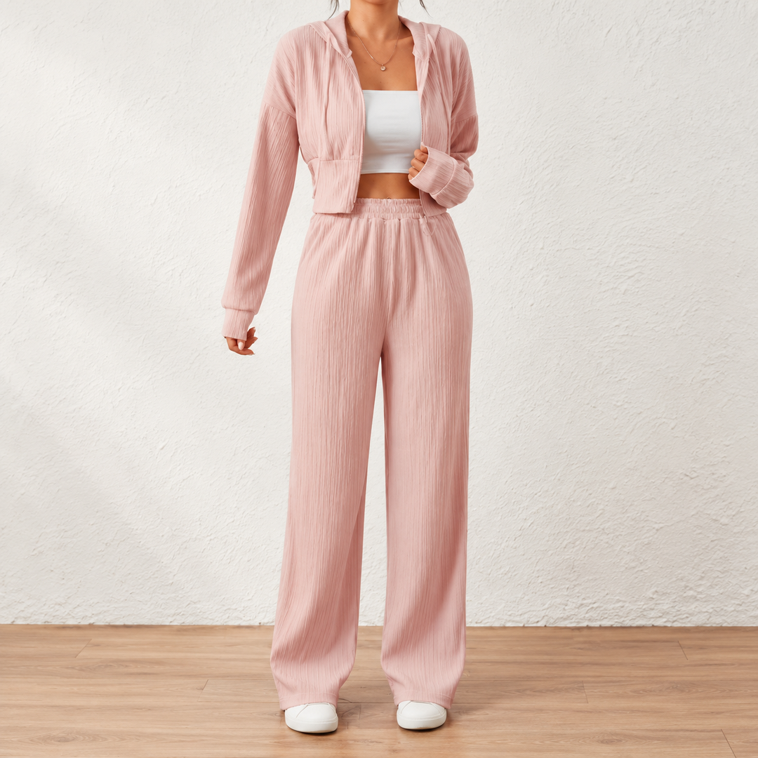 Lynda | Dames tweedelige set met stijlvolle top en comfortabele broek