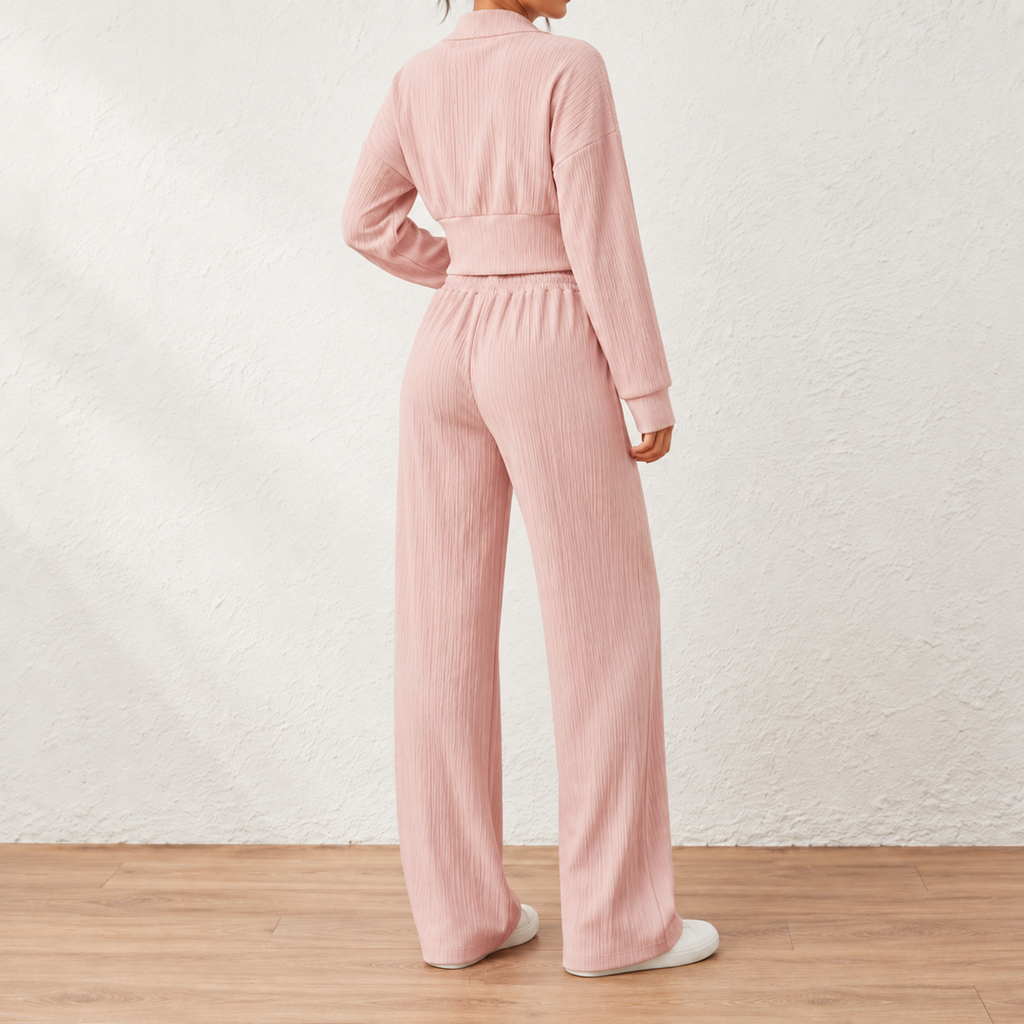 Lynda | Dames tweedelige set met stijlvolle top en comfortabele broek