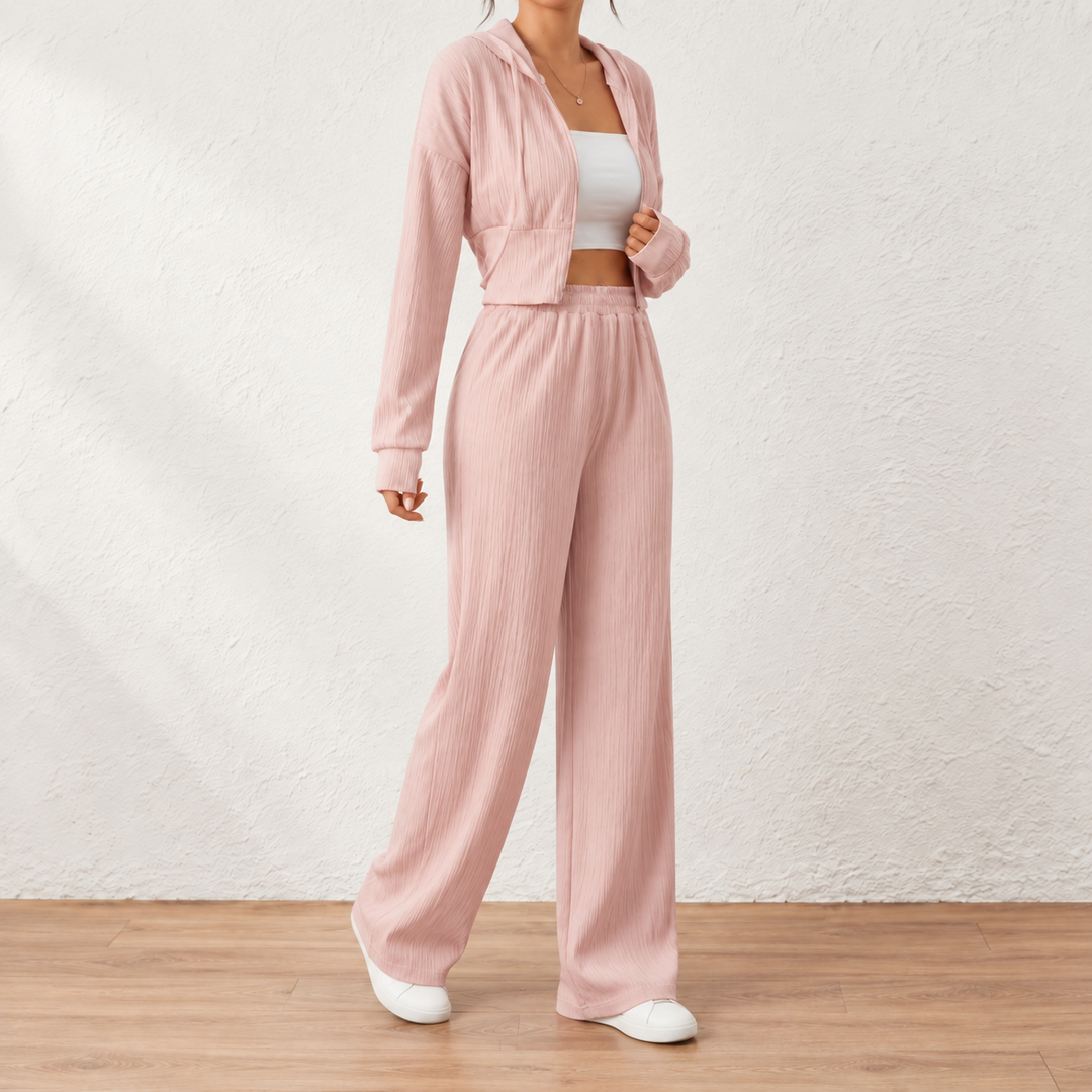 Lynda | Dames tweedelige set met stijlvolle top en comfortabele broek