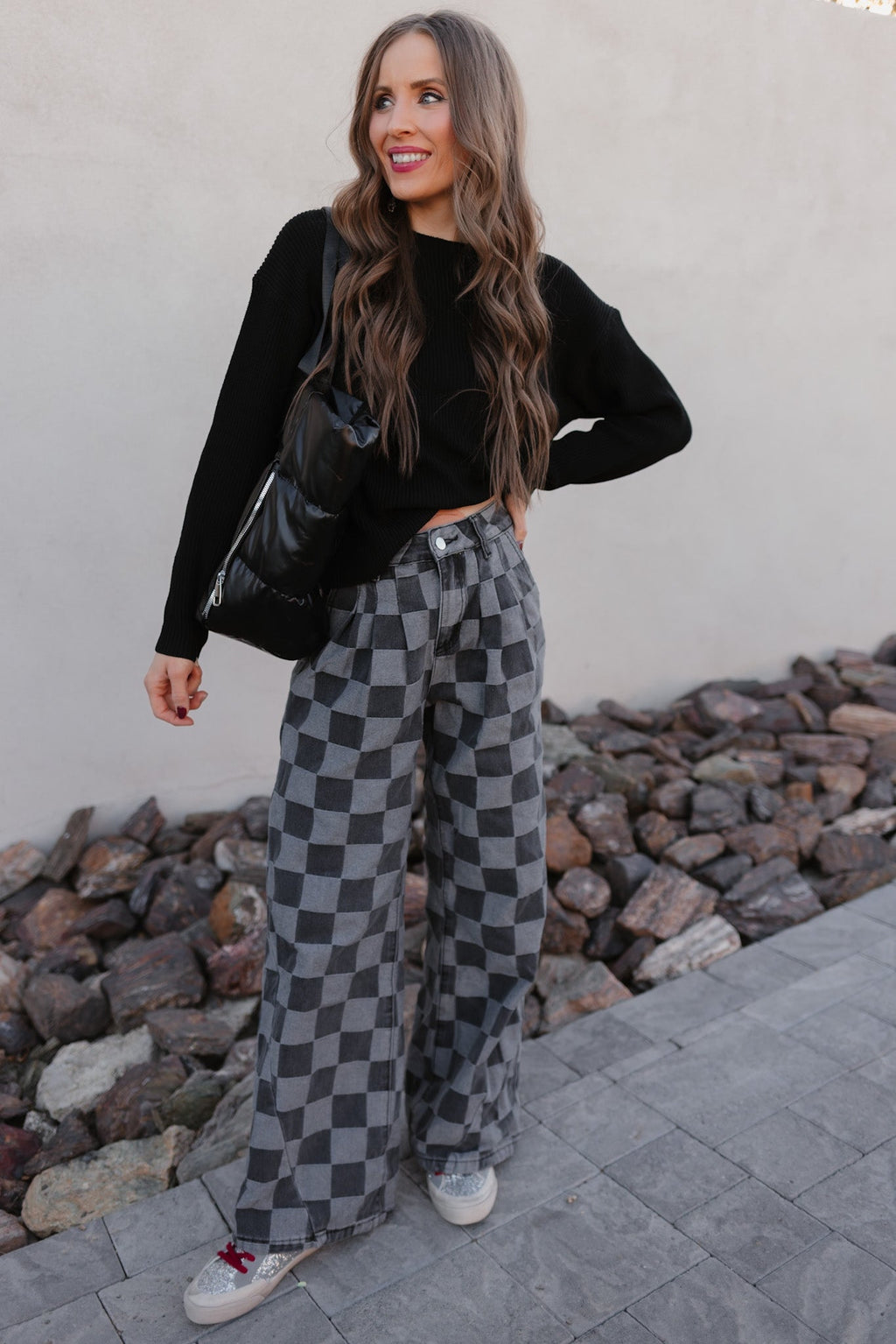 Briar - Hot to Go geruite denim jeans