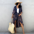 Tie-Dye Kimono Jurk | Dames strand cover-up van rayon met luchtige pasvorm