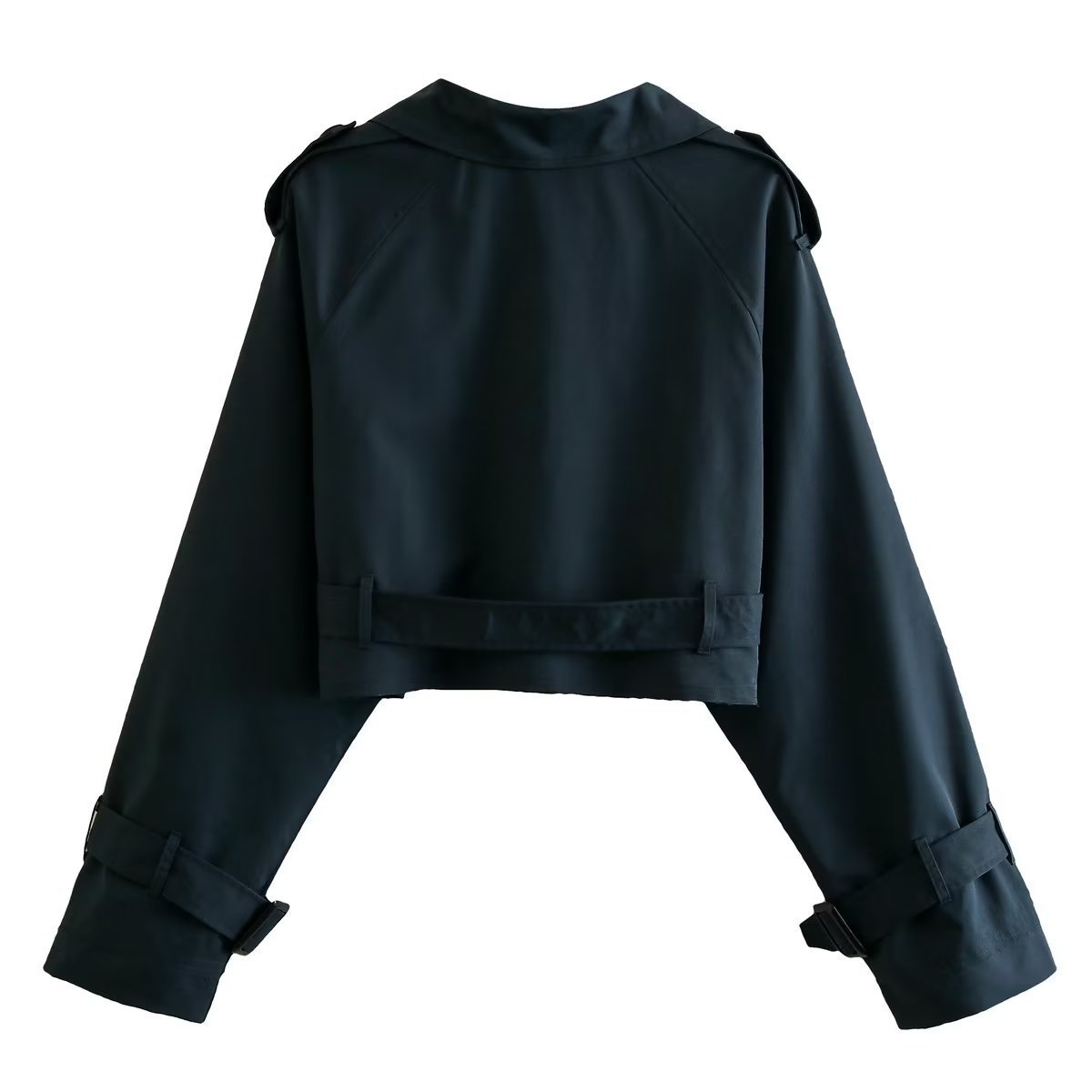 Geesje | Dames Korte Trenchcoat met Cropped Silhouet – Tijdloze Overgangsstijl