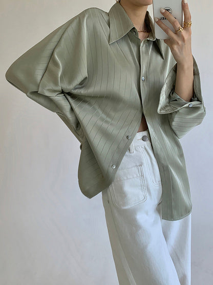 Christel - Oversized Overhemd met Kraag en Knoopjes