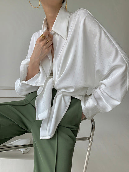 Christel - Oversized Overhemd met Kraag en Knoopjes
