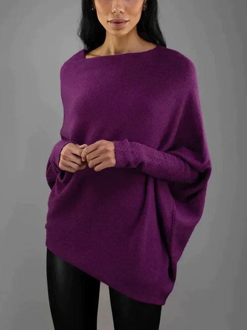 Cristine | Dames trui met batwing mouwen en elegante pasvorm