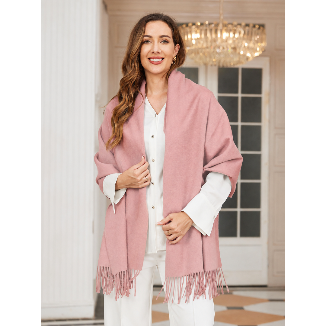 Dikra Wollen Sjaal | Dames Sjaal met Elegante Franje en Luxe Warmte