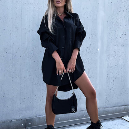 Dames Oversized Blouse – Met Lange Mouwen, Geschikt voor Casual en Dagelijks Gebruik
