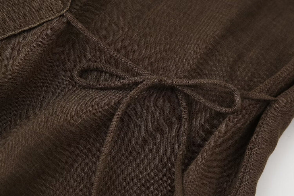 AMINA Kimono Set voor dames | Luchtige tweedelige outfit met lace-up detail en elegante pasvorm