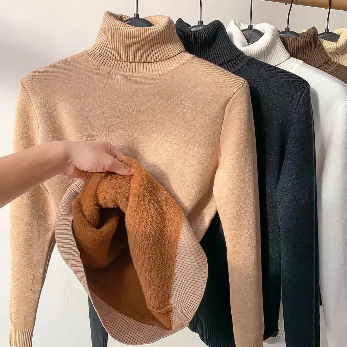 Luxe Wintertrui | Dames trui met fluwelen voering en zachte katoenmix