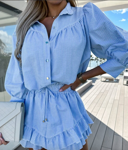 Dames Tweedelige Set – Chique Loungewear met Tijdloos Design en Comfortabele Pasvorm