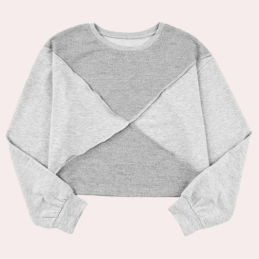 Grijs cropped shirt voor dames