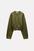 Groene Sweater | Dames gebreide trui met losvallende pasvorm en warme stof