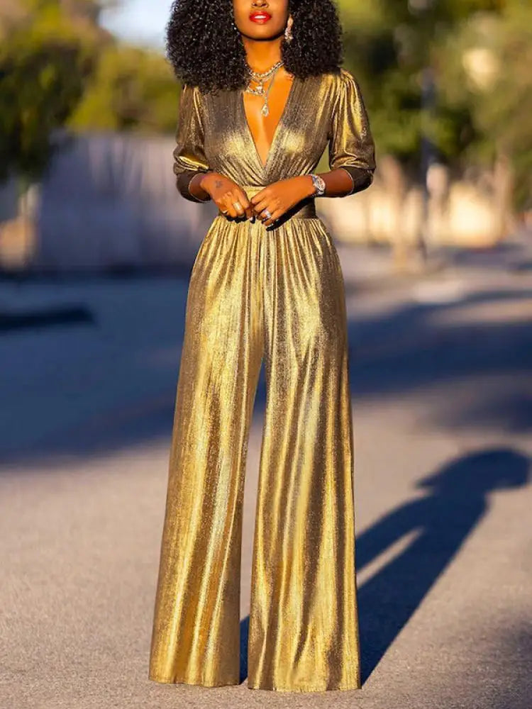 Helena - Glanzende Jumpsuit