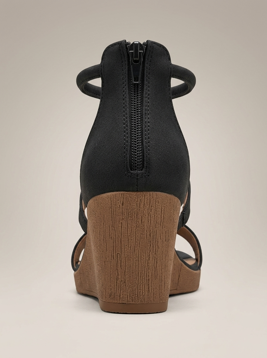 Dames Sleehak Sandalen – Open Teen, Geschikt voor Casual en Zomer Gebruik