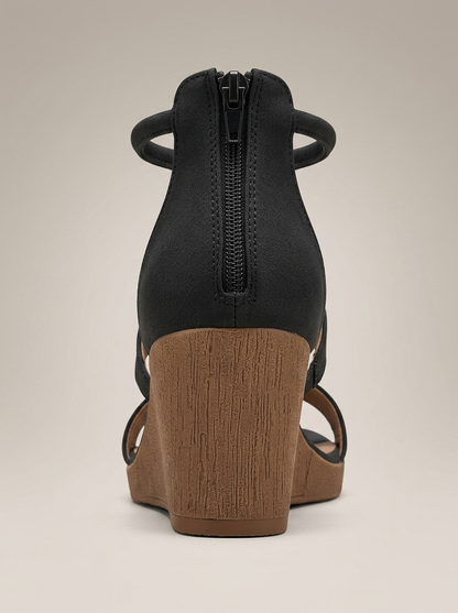 Dames Sleehak Sandalen – Open Teen, Geschikt voor Casual en Zomer Gebruik