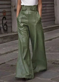 Holly - Elegante Leren broek met hoge taille