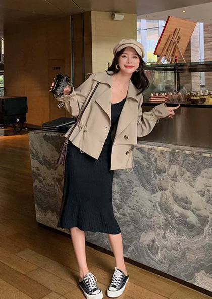 Lena Korte Trenchcoat voor Dames