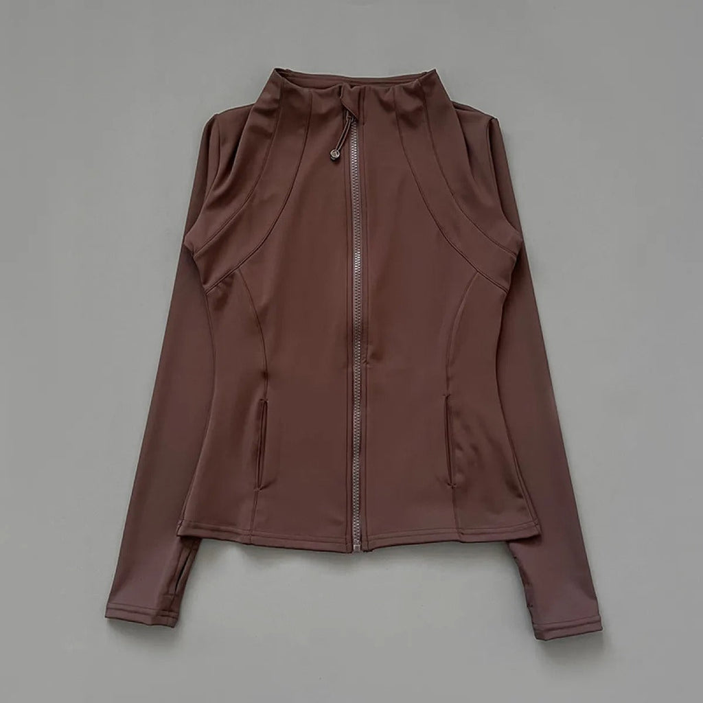 Romy Fitness Jacket Dames | Sportieve Jas met Sneldrogende Stof en Staande Kraag