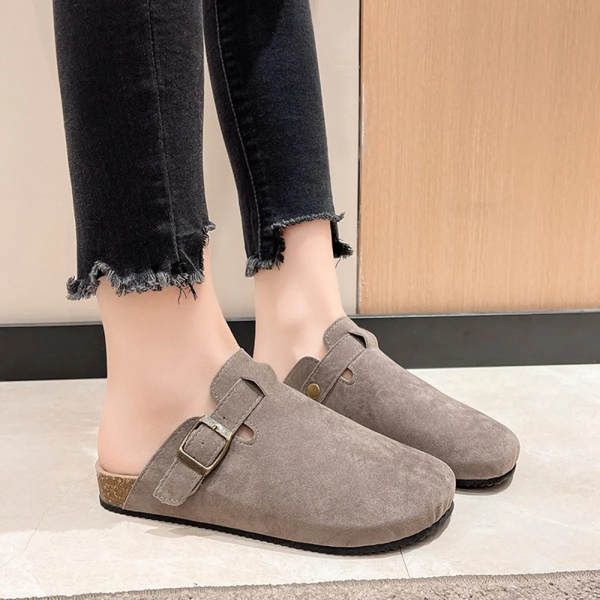 Heren Clogs met Verstelbare Gesp en Ergonomisch Voetbed