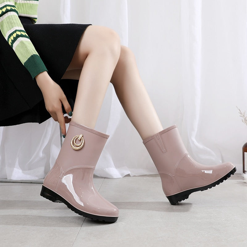 Regenlaarzen | Dames laarzen met antislip zool en waterdicht PVC