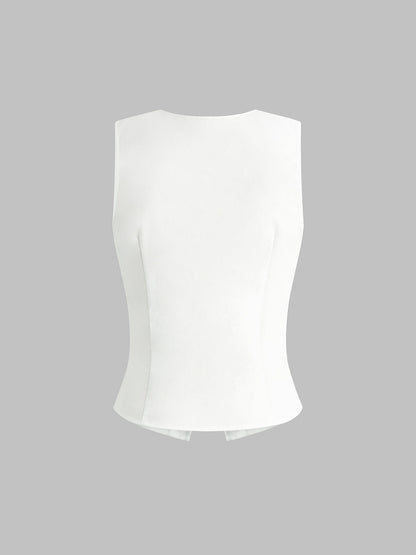 Jackie | Dames tanktop met linnenmix en ronde hals voor casual looks