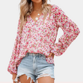 Damesblouse Met Lange Mouwen