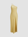 Julessa - Open Back Satin Split Lange Jurk