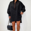 Dames Oversized Mini Jurk – Casual, Geschikt voor Lente en Zomer
