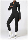 Jumpsuit dames | Lange mouwen jumpsuit met ritssluiting en flatterend silhouet