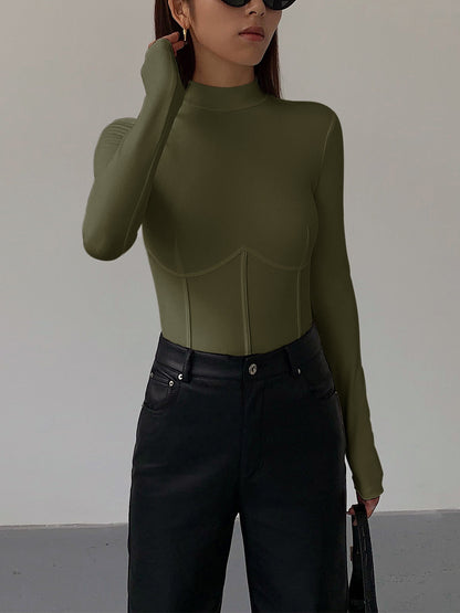 Lucy - Slimfit top met bustier vorm