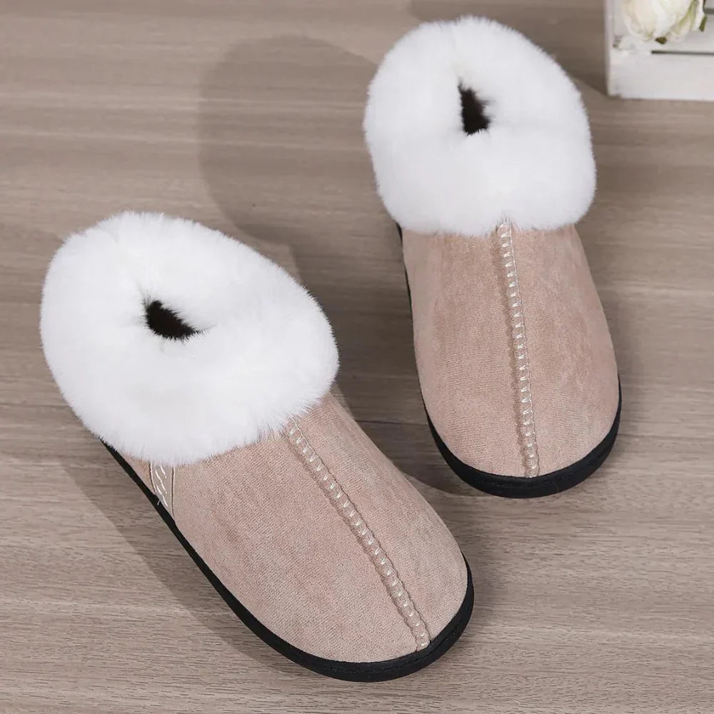 Luxe pluizige pantoffels voor dames