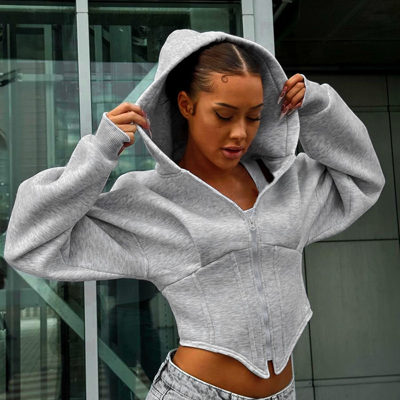 Trendy Corset Hoodie voor Dames