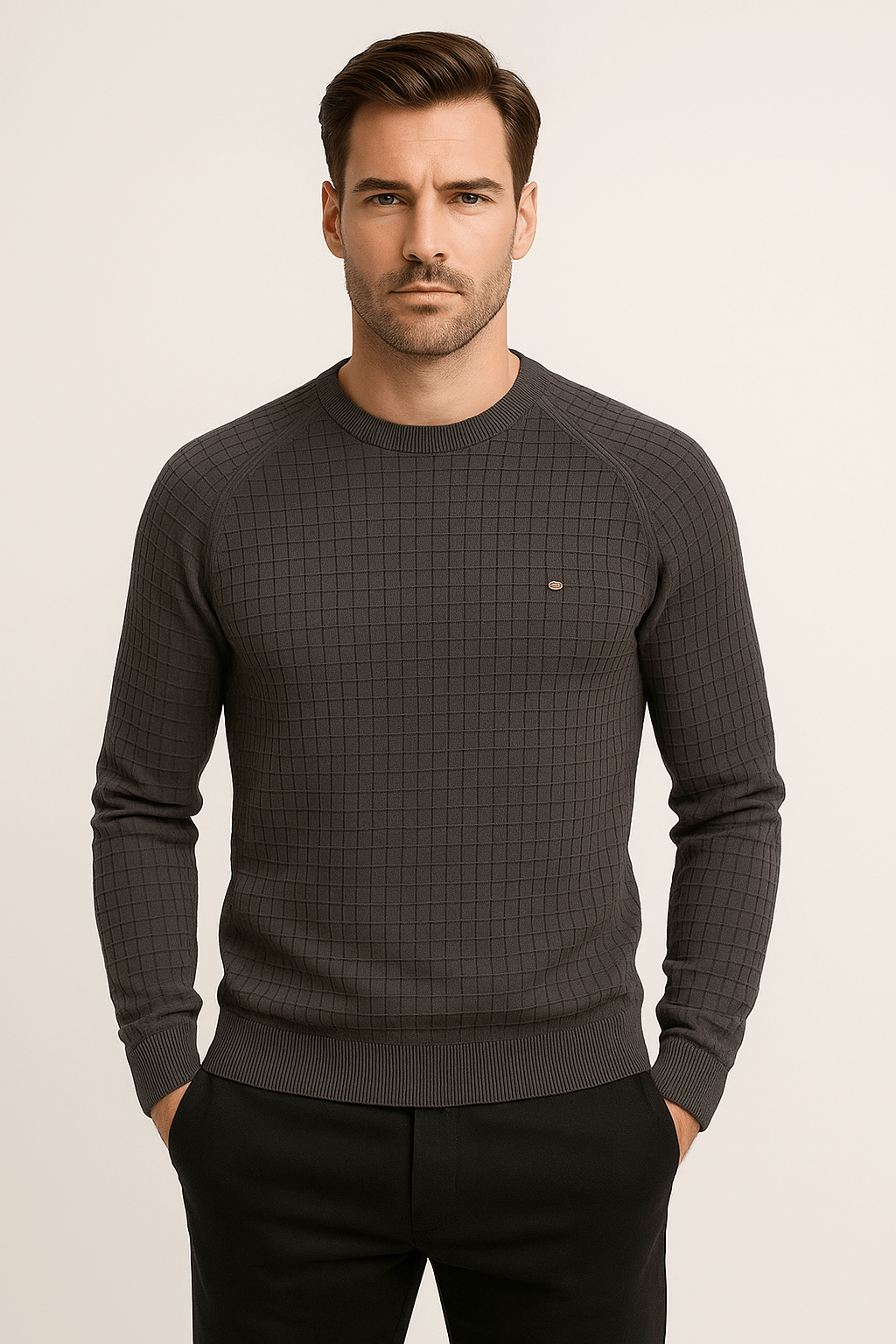Heren Slim Fit Sweatshirt – Casual voor Dagelijks Gebruik, Met Rits en Lange Mouwen