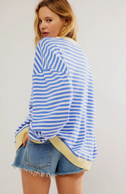 Olivia Gestreepte Oversized Trui | Damestrui met kleurrijke strepen en relaxte pasvorm