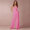 Rachel - Wijde Broeken Effen Casual Lange Jumpsuits