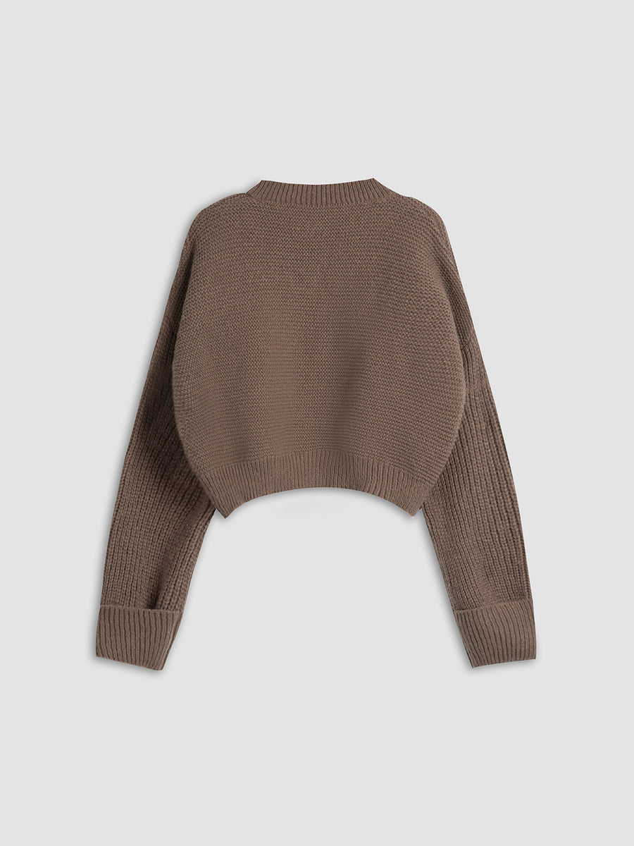 Ruth V-hals Trui | Dames gebreide trui met minimalistisch design