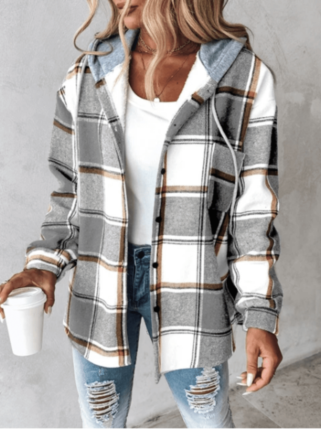 Dames Getailleerd Blouse Jas – Katoen, Casual, Effen Design