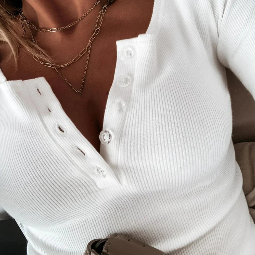 Shirt met ribbeltextuur