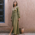 Sierra - Lange Boho V-hals Maxi Jurk