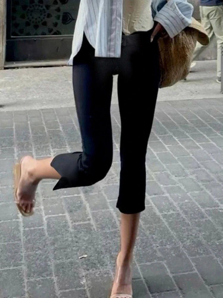 Dames Slim Fit Broek – Hoge Taille, Geschikt voor Casual en Dagelijks Gebruik