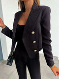 Cropped Blazer Dames – Getailleerd Design in Moderne Minimalistische Stijl