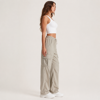 Dames Cargobroek met Trekkoord en Zakken - Casual Broek
