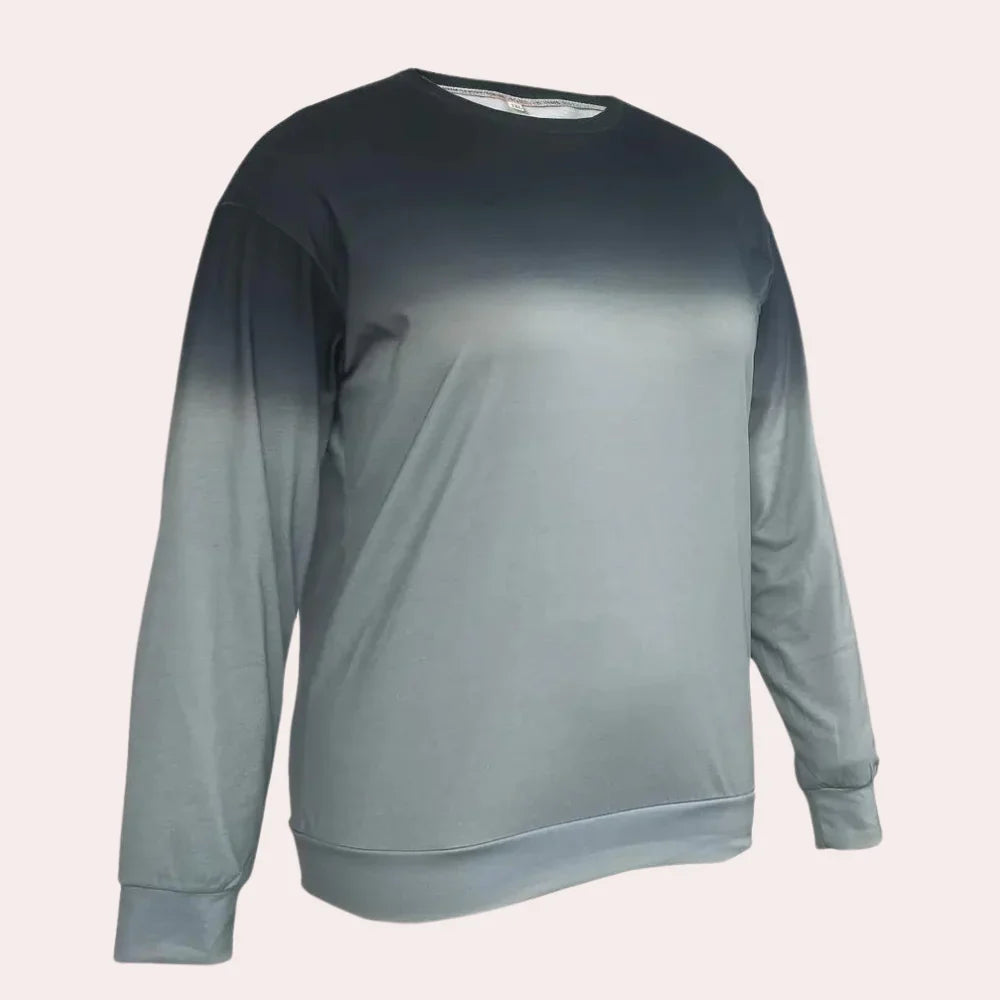 Sweatshirt met trendy kleurverloop voor dames