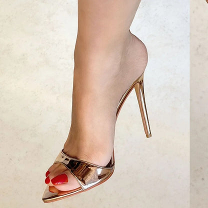 Sandalen – Dames – Elegante Hoge Hak met Peep-Toe Design - Teresa