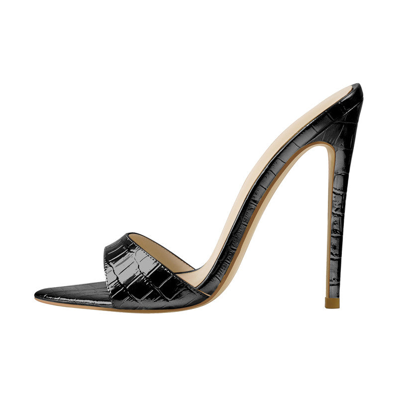 Sandalen – Dames – Elegante Hoge Hak met Peep-Toe Design - Teresa