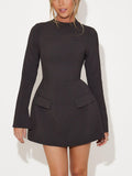 Tessa - Mini-Jurk Met Splitmouwen