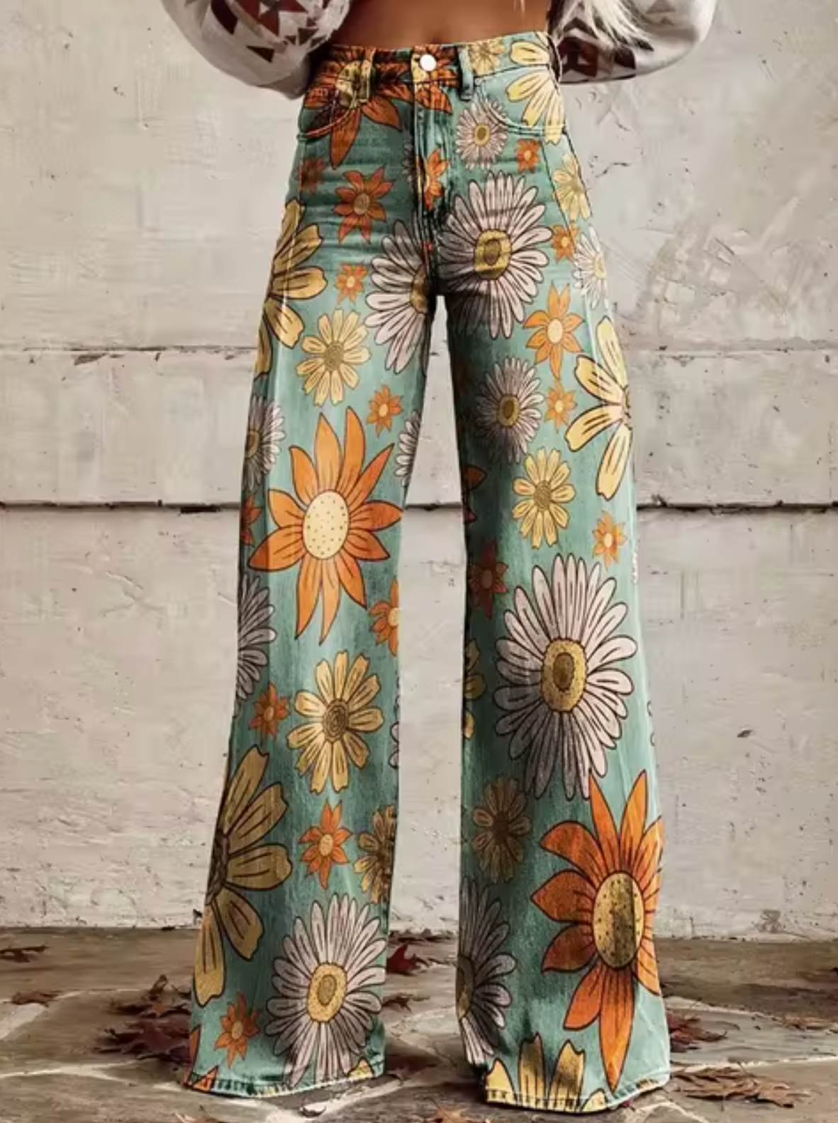 Vina - Stijlvolle Hoge Taille Broek met Unieke Prints