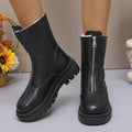 Zwarte winter laarzen met rits
